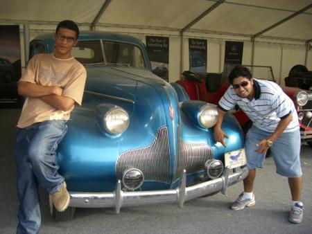 akran and me and old classic car